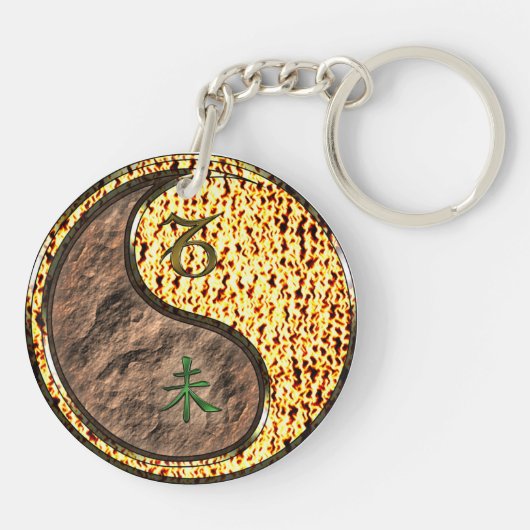 Steenbok & vuurgeit sleutelhanger (Achterkant)