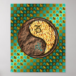 Steenbok & Vuurhond Poster