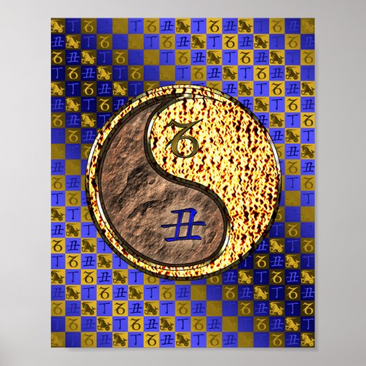 Steenbok & Vuuros Poster (Voorkant)