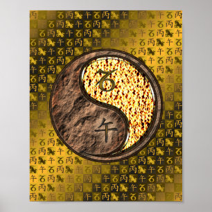 Steenbok & Vuurpaard Poster