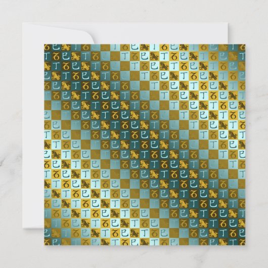 Steenbok & vuurslang kaart (Achterkant)