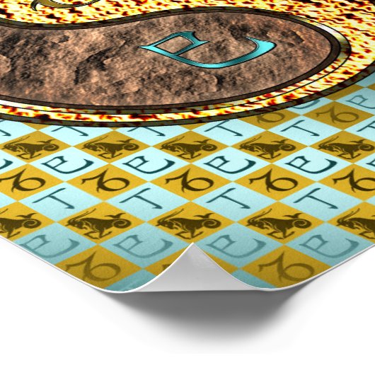 Steenbok & vuurslang poster (Hoek)