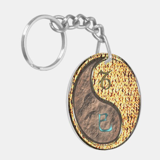 Steenbok & vuurslang sleutelhanger (Voorkant Links)