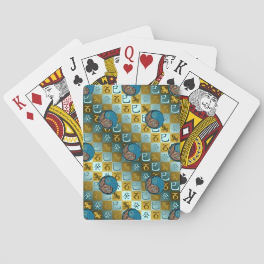 Steenbok & Water Slang Pokerkaarten (Achterkant)