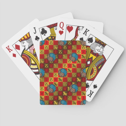 Steenbok & Water Tijger Pokerkaarten (Achterkant)