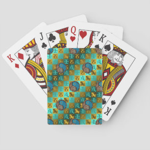 Steenbok & Waterhond Pokerkaarten