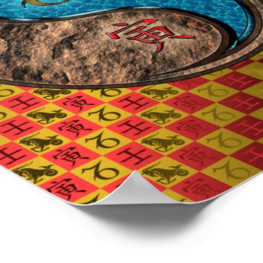 Steenbok & Watertijger Poster (Hoek)