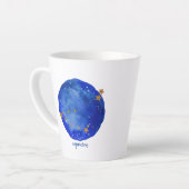 Steenbok Waterverf Constellatie Zodiac Latte Mok (Linkerhoek)