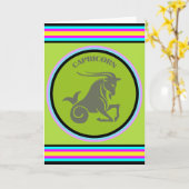 Steenbok Wenskaart Kaart (Gele Bloem)