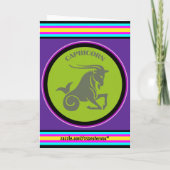 Steenbok Wenskaart Kaart (Achterkant)