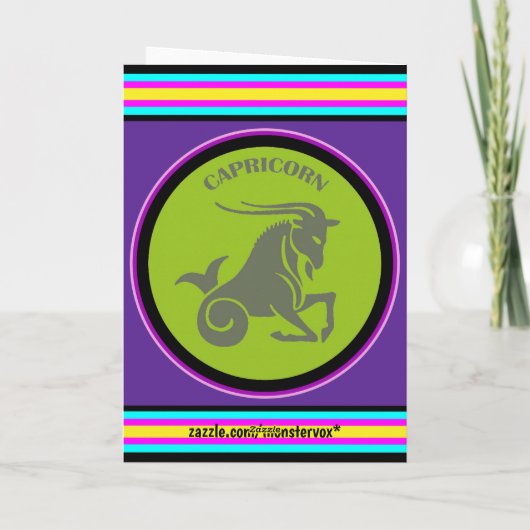 Steenbok Wenskaart Kaart (Achterkant)