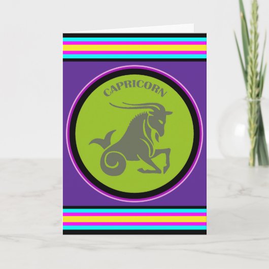 Steenbok Wenskaart Kaart (Voorkant)