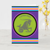 Steenbok Wenskaart Kaart (Gele Bloem)