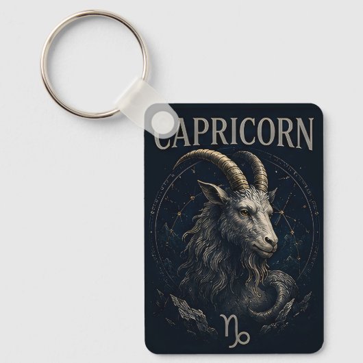 Steenbok Zeegeit Zodiac Astrologie Symbool Sleutelhanger (Voorkant)