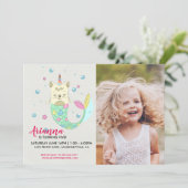 Steenbok Zeemeermin Verjaardagsfeest Uitnodiging (Staand voorkant)