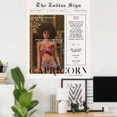 Steenbok | Zodiac Astrologie Foto Krant Poster (Thuiskantoor)