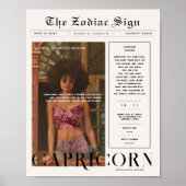 Steenbok | Zodiac Astrologie Foto Krant Poster (Voorkant)