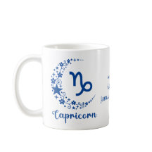 Steenbok Zodiac Astrologie Verjaardag Blauw Wit