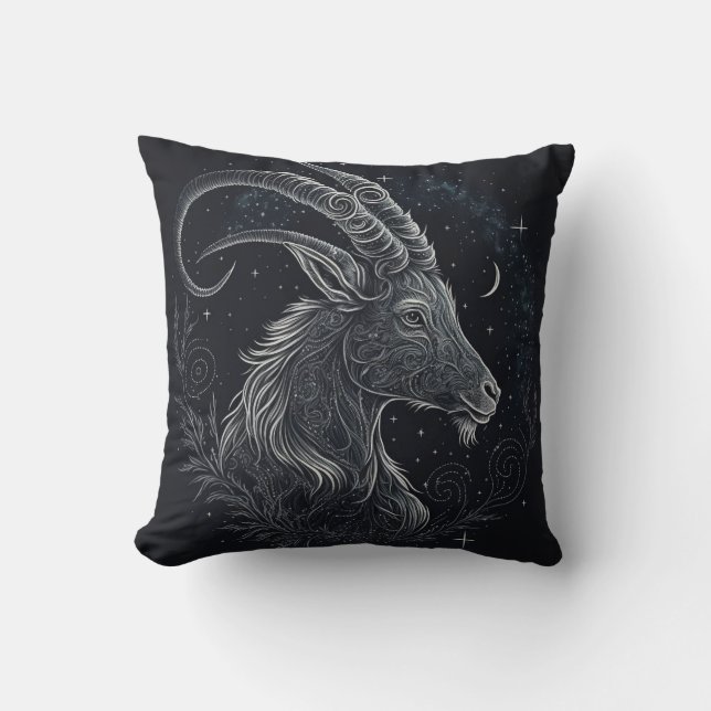 Steenbok Zodiac Astrologisch Kussen (Voorkant)