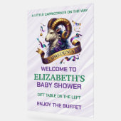 Steenbok Zodiac Baby Shower Acryl Bord (Hoek)