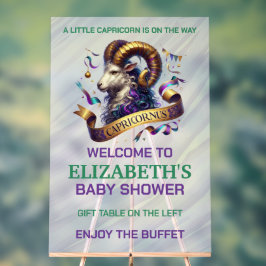 Steenbok Zodiac Baby Shower Acryl Bord