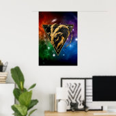 Steenbok Zodiac Cadeau Astrologie Poster (Thuiskantoor)