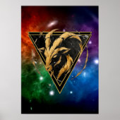 Steenbok Zodiac Cadeau Astrologie Poster (Voorkant)