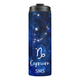 Steenbok Zodiac Constellatie Galaxy Lucht Monogra Thermosbeker