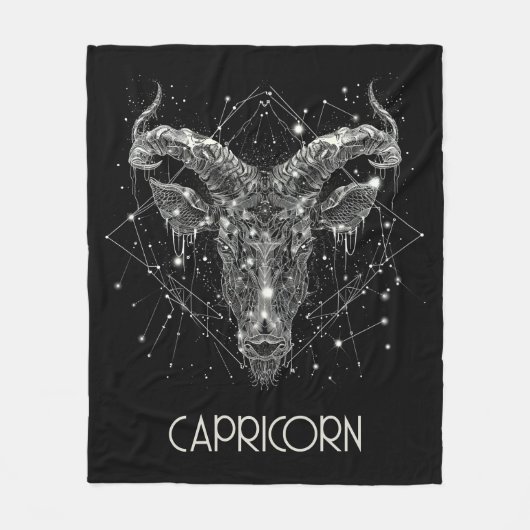 Steenbok Zodiac Constellation Fleece Deken (Voorkant)