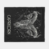 Steenbok Zodiac Constellation Fleece Deken (Voorkant (Horizontaal))