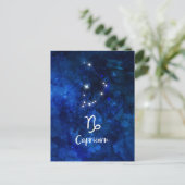 Steenbok Zodiac Constellation Galaxy Celestial Briefkaart (Staand voorkant)