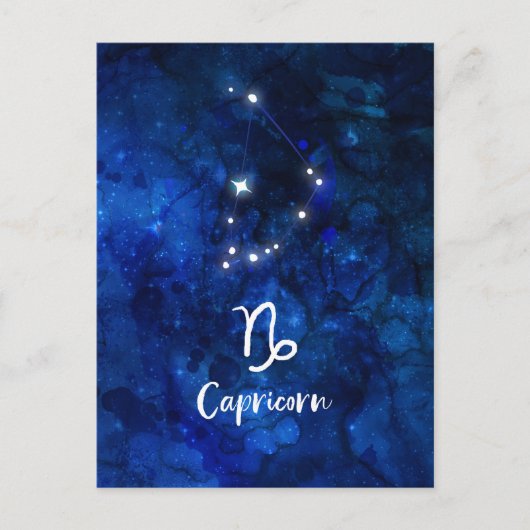 Steenbok Zodiac Constellation Galaxy Celestial Briefkaart (Voorkant)