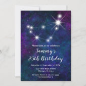 Steenbok Zodiac Constellation Verjaardagsfeest Kaart (Voorkant)