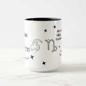 Steenbok Zodiac December Januari Verjaardag Custom Mok (Midden)