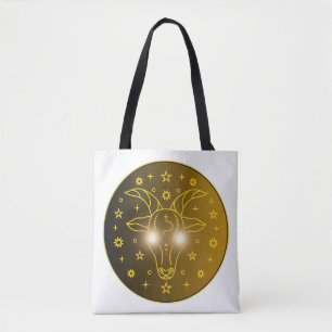 Steenbok Zodiac Embleem Minimaal Hemels Symbool Tote Bag