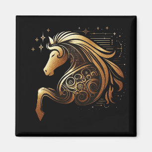 Steenbok Zodiac Gouden Paard Astrologie Magneet