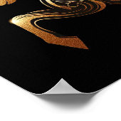 Steenbok Zodiac Gouden Paard Astrologie Poster (Hoek)