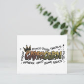 Steenbok Zodiac Graffiti Briefkaart (Staand voorkant)