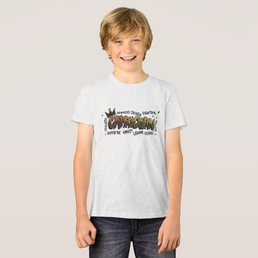 Steenbok Zodiac Graffiti  Tri-Blend Shirt (Voorkant volledig)