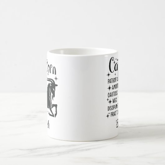 Steenbok Zodiac Horoscoop Aangepaste naam Koffiemok (Center)