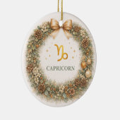 Steenbok Zodiac Kerst Ornament – Elegante Winter (Rechts)