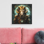 Steenbok Zodiac Kunst Canvas Afdruk (Insitu (Woonkamer))
