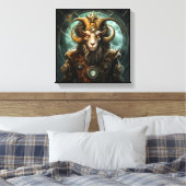 Steenbok Zodiac Kunst Canvas Afdruk (Insitu (Slaapkamer))