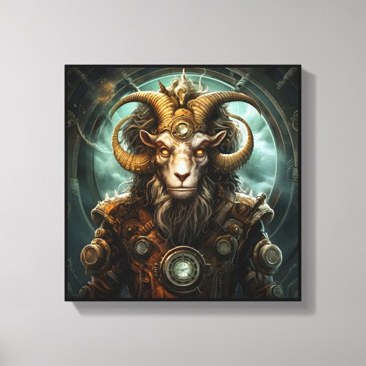 Steenbok Zodiac Kunst Canvas Afdruk (Voorkant)