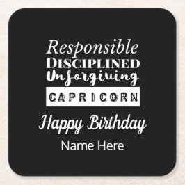 Steenbok Zodiac Leuke Kenmerken Verjaardag Kartonnen Onderzetters