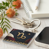 Steenbok Zodiac Luxe Hemel Astrologie Cadeau Sleutelhanger (Voorkant Rechts)