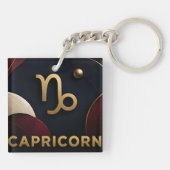 Steenbok Zodiac Luxe Hemel Astrologie Cadeau Sleutelhanger (Achterkant)