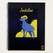 Steenbok Zodiac Moderne Galaxy Sky Star Kalender Planner (Voorkant)