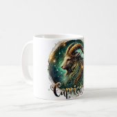 Steenbok Zodiac Mok – Elegant & Kosmisch Ontwerp ♑ (Voorkant links)