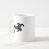Steenbok Zodiac Mok – Minimaal Steenbok Silhouet (Voorkant links)